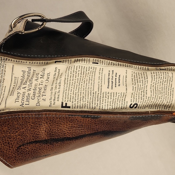 Ransom + Scout Leather Handbag NEWSPAPER - Picture 6 of 10